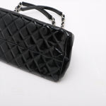 Chanel Mademoiselle Patent Leather Chain Shoulder Bag Black Silver G  14th