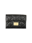 2.55 Vintage Tri-Fold Calfskin Half Wallet Black Chanel