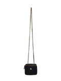 AP1340 Black Caviar Skin Vanity Gold Mini Chain Cross Bag Chanel