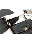19 Chain Lambskin Cross Bag Black Chanel