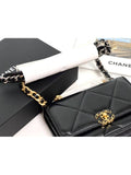 19 Chain Lambskin Cross Bag Black Chanel