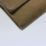 Chanel Long Wallet Suede Beige CC Auth bs10744