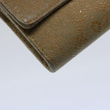 Chanel Long Wallet Suede Beige CC Auth bs10744