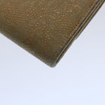 Chanel Long Wallet Suede Beige CC Auth bs10744