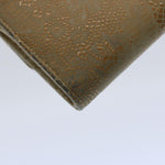 Chanel Long Wallet Suede Beige CC Auth bs10744