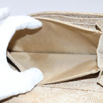 Chanel Long Wallet Suede Beige CC Auth bs10744