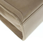 balenciaga Hand Bag Leather Beige Auth bs11037