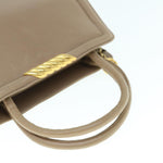 balenciaga Hand Bag Leather Beige Auth bs11037