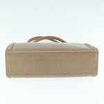 balenciaga Hand Bag Leather Beige Auth bs11037