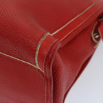 balenciaga City Hand Bag Leather 2way Red 115748 Auth bs12559