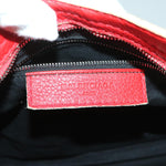 balenciaga City Hand Bag Leather 2way Red 115748 Auth bs12559
