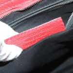 balenciaga City Hand Bag Leather 2way Red 115748 Auth bs12559