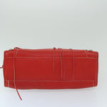 balenciaga City Hand Bag Leather 2way Red 115748 Auth bs12559