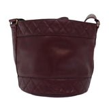 Chanel Matelasse Chain Shoulder Bag Caviar Skin Red CC Auth bs13246