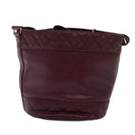 Chanel Matelasse Chain Shoulder Bag Caviar Skin Red CC Auth bs13246