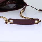 Chanel Matelasse Chain Shoulder Bag Caviar Skin Red CC Auth bs13246