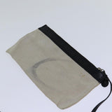 balenciaga Cabas S Hand Bag Canvas White Black Auth bs13699