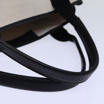 balenciaga Cabas S Hand Bag Canvas White Black Auth bs13699