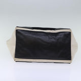 balenciaga Cabas S Hand Bag Canvas White Black Auth bs13699