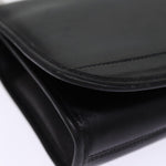 balenciaga Chain Shoulder Bag Leather Black Auth bs14136