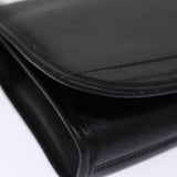 balenciaga Chain Shoulder Bag Leather Black Auth bs14136