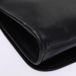 balenciaga Chain Shoulder Bag Leather Black Auth bs14136