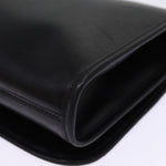 balenciaga Chain Shoulder Bag Leather Black Auth bs14136