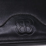 balenciaga Chain Shoulder Bag Leather Black Auth bs14136