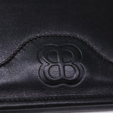 balenciaga Chain Shoulder Bag Leather Black Auth bs14136