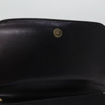 balenciaga Chain Shoulder Bag Leather Black Auth bs14136