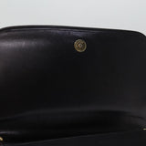 balenciaga Chain Shoulder Bag Leather Black Auth bs14136