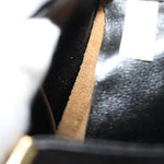 balenciaga Chain Shoulder Bag Leather Black Auth bs14136