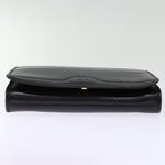 balenciaga Chain Shoulder Bag Leather Black Auth bs14136