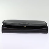 balenciaga Chain Shoulder Bag Leather Black Auth bs14136