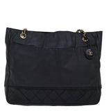 Chanel Matelasse Chain Shoulder Bag Canvas Leather Black CC Auth bs14243