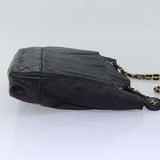 Chanel Matelasse Chain Shoulder Bag Canvas Leather Black CC Auth bs14243