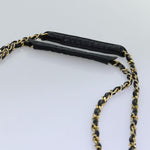Chanel Matelasse Chain Shoulder Bag Canvas Leather Black CC Auth bs14243