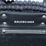 balenciaga Bistro Hand Bag Canvas 2way Black 671342 Auth bs15695