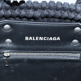 balenciaga Bistro Hand Bag Canvas 2way Black 671342 Auth bs15695