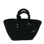 balenciaga Bistro Hand Bag Canvas 2way Black 671342 Auth bs15695
