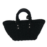 balenciaga Bistro Hand Bag Canvas 2way Black 671342 Auth bs15695