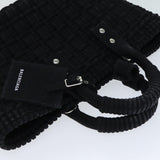balenciaga Bistro Hand Bag Canvas 2way Black 671342 Auth bs15695
