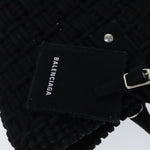 balenciaga Bistro Hand Bag Canvas 2way Black 671342 Auth bs15695