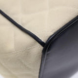 Chanel Matelasse Chain Shoulder Bag Canvas Leather Beige CC Auth bs16006