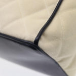 Chanel Matelasse Chain Shoulder Bag Canvas Leather Beige CC Auth bs16006