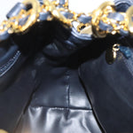 Chanel Matelasse Chain Shoulder Bag Canvas Leather Beige CC Auth bs16006