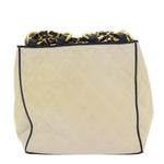 Chanel Matelasse Chain Shoulder Bag Canvas Leather Beige CC Auth bs16006