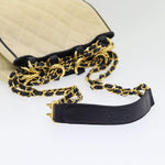 Chanel Matelasse Chain Shoulder Bag Canvas Leather Beige CC Auth bs16006