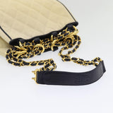 Chanel Matelasse Chain Shoulder Bag Canvas Leather Beige CC Auth bs16006