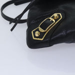 balenciaga Classic Metallic Envelope Bag Leather Black 438791 Auth bs16228